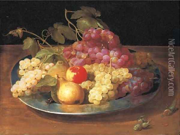 Grapes Oil Painting - Jacob Fopsen van Es