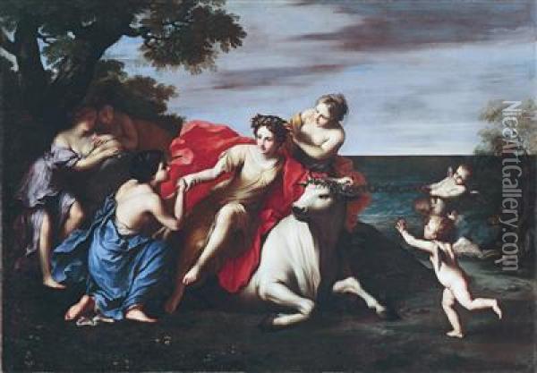 The Rape Of Europa Oil Painting - Marcantonio Franceschini