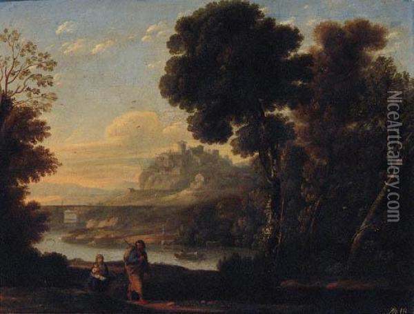 The Rest On The Flight Into Egypt Oil Painting - Claude Lorrain (Gellee)
