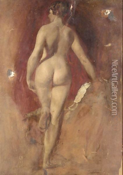 Study Of A Female Nude 4 Oil Painting - William Etty