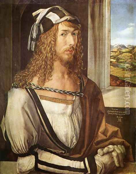 Self-Portrait at 26 Oil Painting - Albrecht Durer