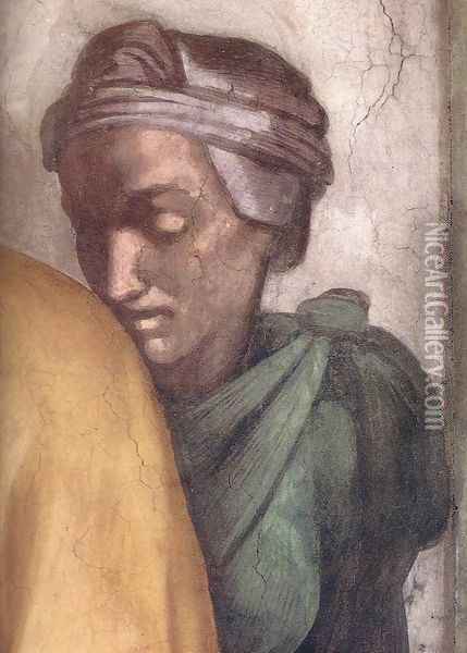 Jacob - Joseph (detail-2) 1511-12 Oil Painting - Michelangelo Buonarroti