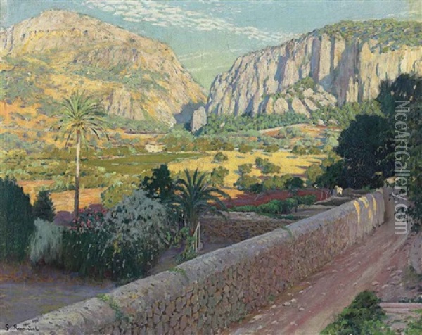 L'estret De Valldemossa, Mallorca Oil Painting - Santiago Rusinol