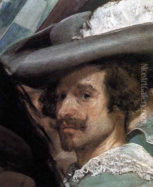 The Surrender of Breda (detail-5) 1634-35 Oil Painting - Diego Rodriguez de Silva y Velazquez