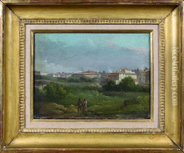 paysage D'italie Oil Painting - Jan Frans Van Bloemen (Orizzonte)
