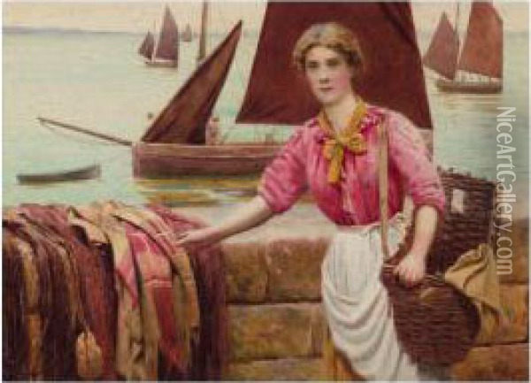 The Fisherman's Daughter Oil Painting - Ralph Todd