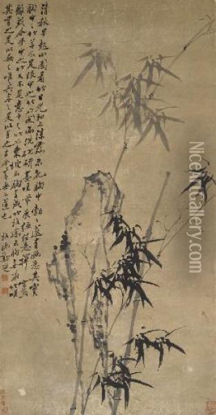 Bamboo Oil Painting - Zheng Xie