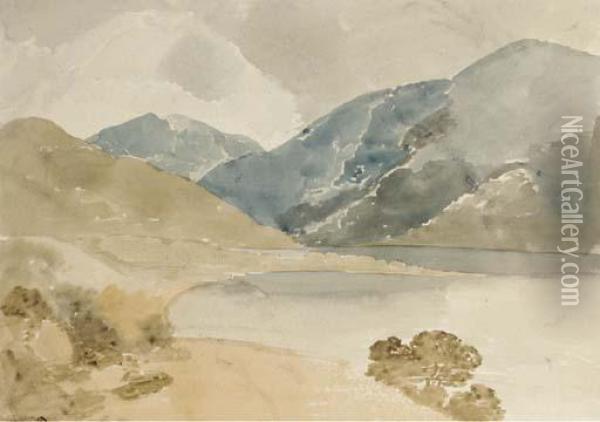 Ben Lomond From Loch Lomond Oil Painting - John Samuel Hayward