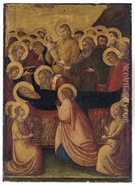 The Dormition Of The Virgin Oil Painting - Jacopo (del Casentino) Landini