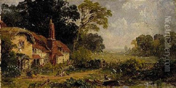 The Four Seasons: Spring In England Oil Painting - Jasper Francis Cropsey