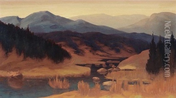 Mountainous Landscape Oil Painting - Joseph Archibald Browne