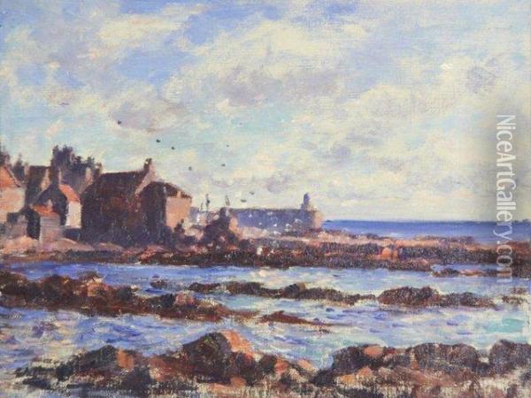 Scottish Coastal View Oil Painting - Walter Graham Grieve