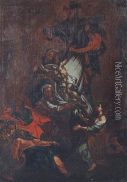 Kreuzabnahme Oil Painting - Carlo Innocenzo Carlone