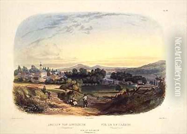View of Bethlehem, Pennsylvania Oil Painting - Karl Bodmer