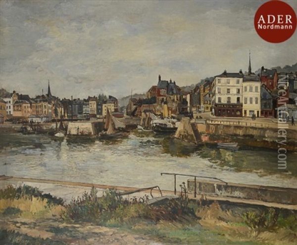 Le Port De Honfleur Oil Painting - Marcel Francois Leprin