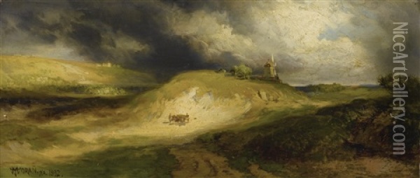 The Gravel Bank, Easthampton, L.i Oil Painting - Thomas Moran