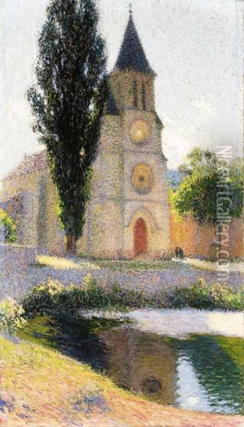 L'eglise De La Bastide Du Vert Oil Painting - Henri Martin