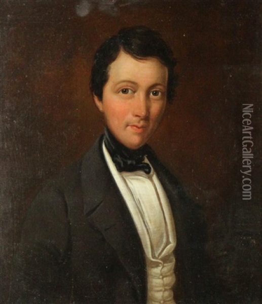 Portrait Of A Gentleman Oil Painting - William Roos