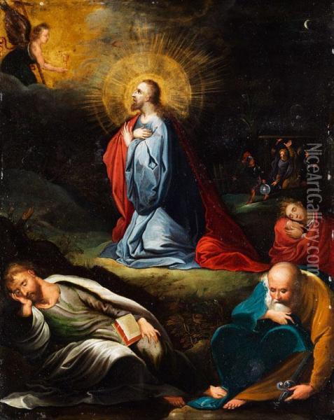 Christus Am Olberg Oil Painting - Ambrosius Francken I