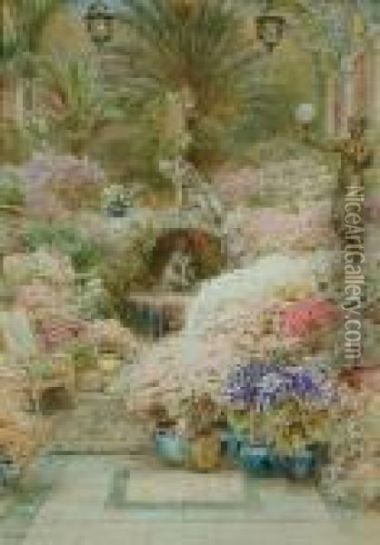 Potted Glories Of Spring Oil Painting - Ebenezer Wake Cook