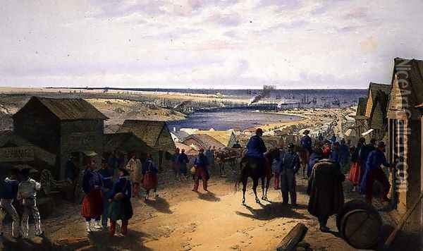 Kamiesch, plate from The Seat of War in the East, pub. by Paul and Dominic Colnaghi and Co., 1856 Oil Painting - William Simpson