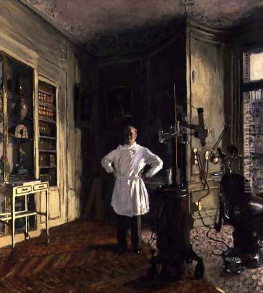 Doctor Viau in his Surgery Oil Painting - Jean-Edouard Vuillard