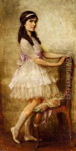 Portrait Of Miss Barbara De Selincourt Oil Painting - Herbert James Draper