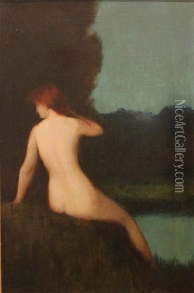 Jeune Femme Nue Oil Painting - Jean Jacques Henner