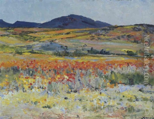 Spring, Namaqualand Oil Painting - Pieter Hugo Naude