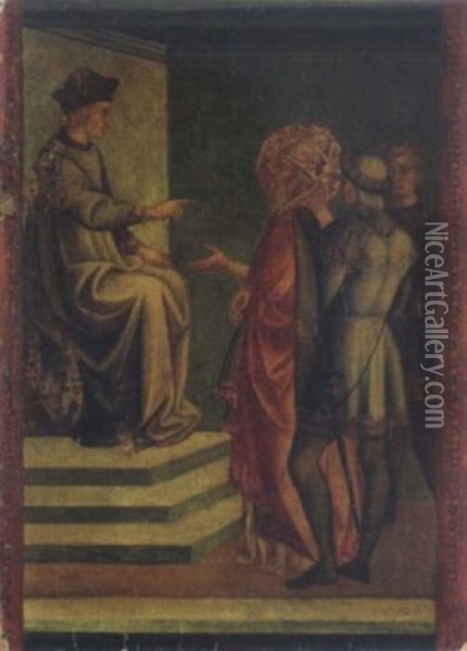 Scene From The Life Of Saint Silvester Oil Painting - (Francesco di Stefano) Pesellino