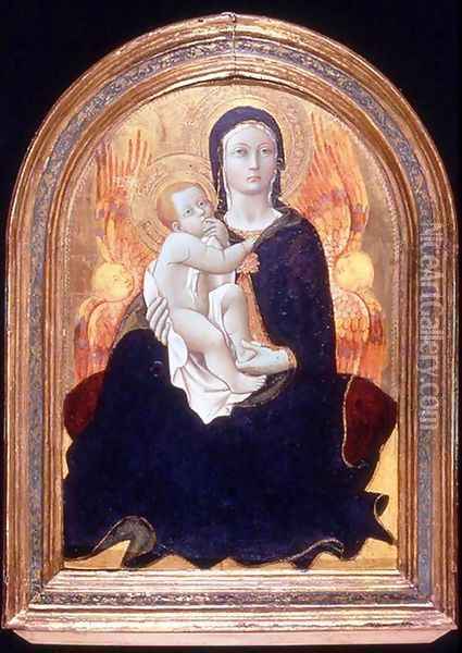 Madonna of Humility c. 1440-42 Oil Painting - Sano Di Pietro