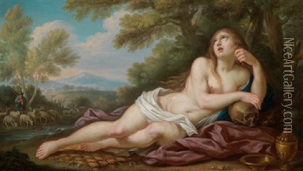 Die Busende Maria Magdalena Oil Painting - Andrea Casali
