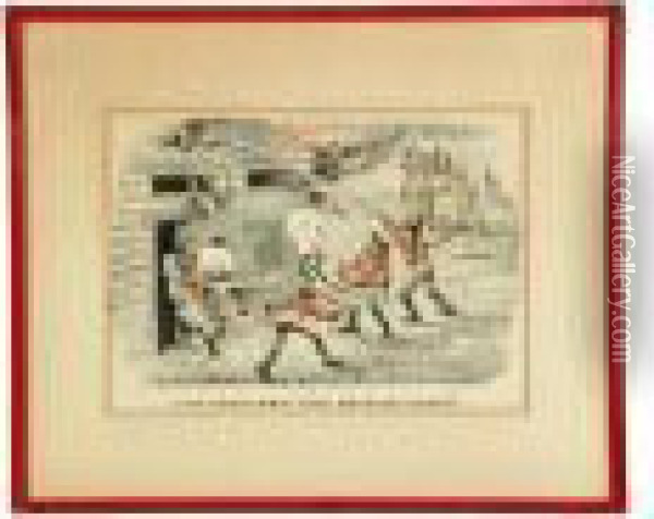The Darktown Fire Brigade-saved Oil Painting - Currier & Ives Publishers