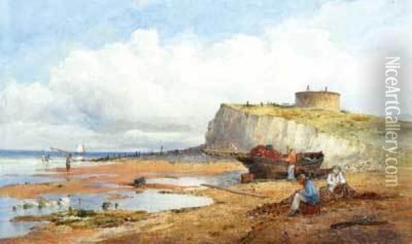 Near Eastbourne Oil Painting - Thomas Bush Hardy