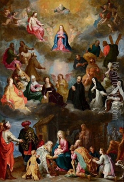 L'adoration Des Mages Oil Painting - Hendrick van Balen