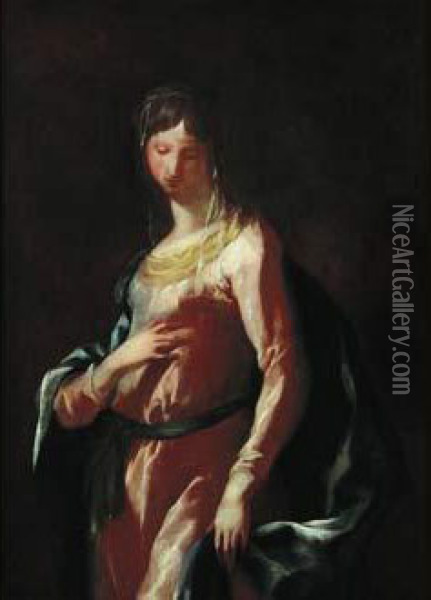 La Vierge Oil Painting - Johann Heinrich Schonfeld