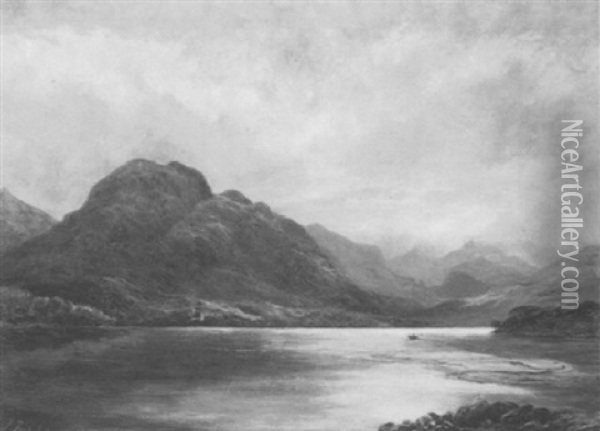 A Highland Loch Oil Painting - James Faed the Younger