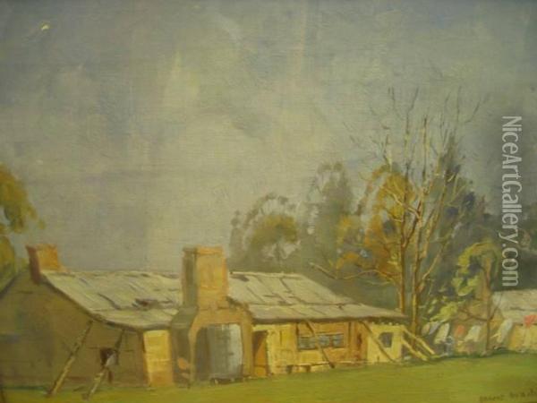 The Farm House Oil Painting - Robert Waden