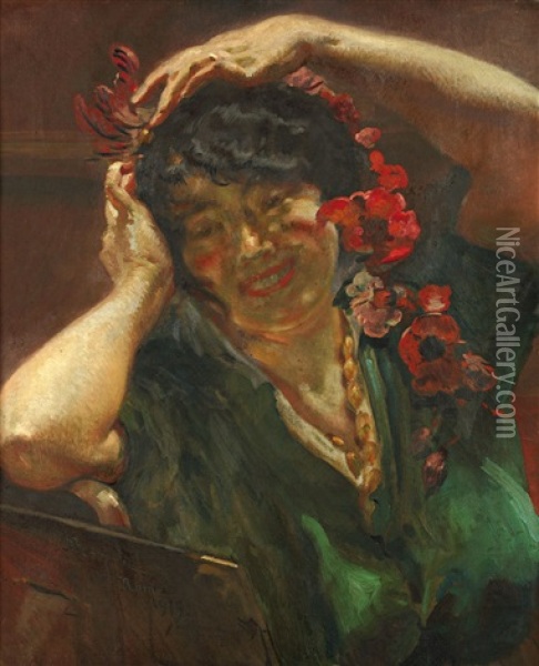 L'espagnole Oil Painting - Albert Besnard