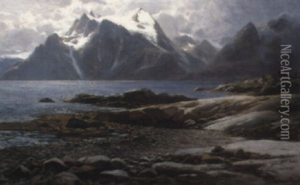 Fjordlandschaft Oil Painting - Karl Paul Themistocles von Eckenbrecher