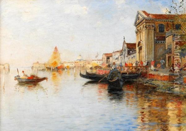 Venetiansk Kaj I Aftonljus Oil Painting - Wilhelm von Gegerfelt