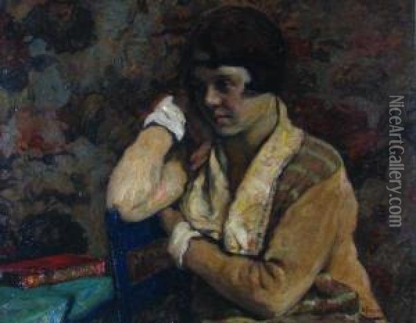 Portrait Of Constance Oil Painting - William Forsyth