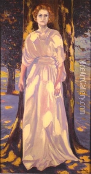 Portret Kobiecy Oil Painting - Leon Kamir Kaufmann