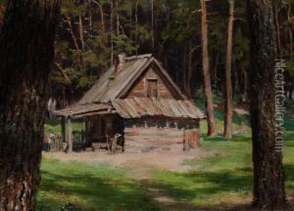 Hutte Im Wald Oil Painting - Andrei Nikolaevich Shilder