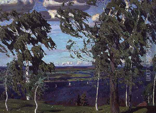 Green Sensation, 1904 Oil Painting - Arkadij Aleksandrovic Rylov
