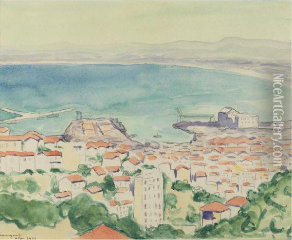 Alger, Le Port Vu Des Hauteurs Oil Painting - Albert Marquet