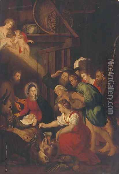 The Adoration of the Shepherds 2 Oil Painting - Sir Peter Paul Rubens