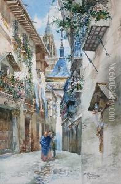 Toledo Oil Painting - Enrique Marin Higuero