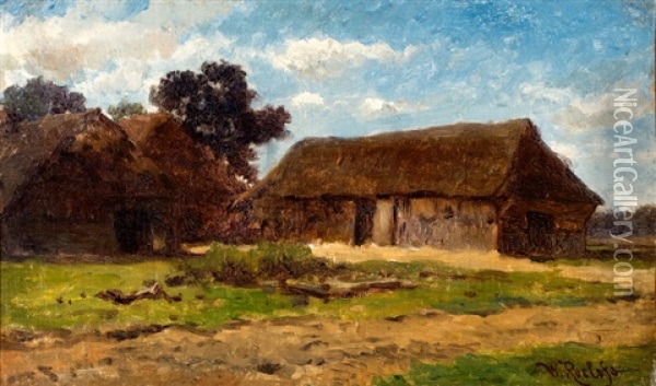 Boerenschuren Oil Painting - Willem Roelofs