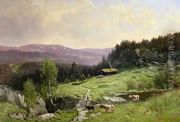 Telemark, South Norway Oil Painting - Ludvig Skramstad